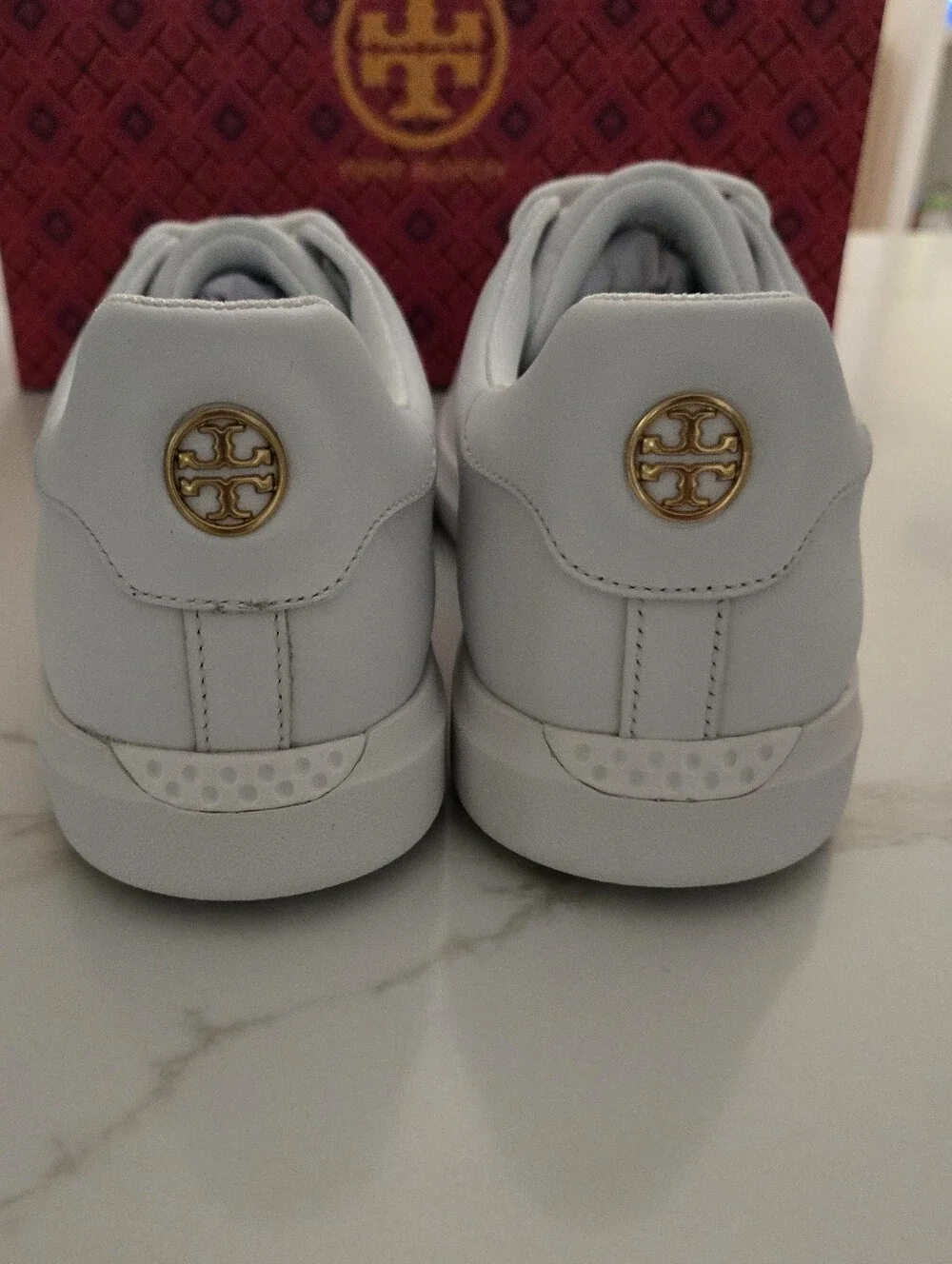 NWT Tory Burch Howell Court White Leather  Sneakers